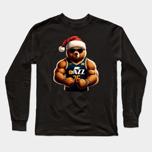 Utah Jazz Christmas Long Sleeve T-Shirt by Americansports